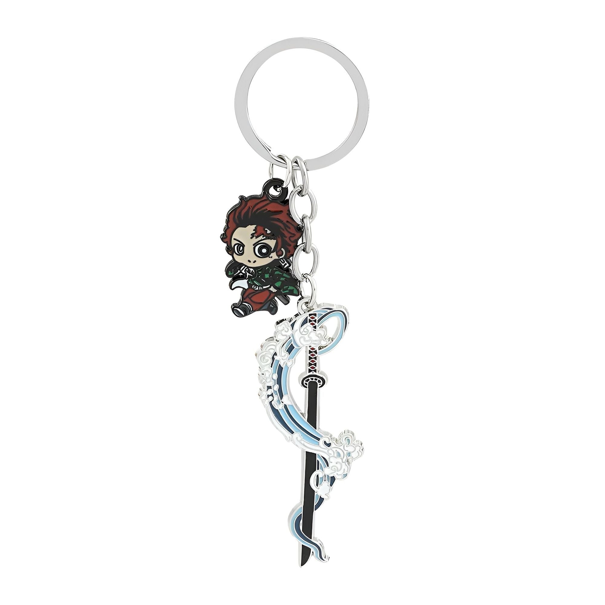 Demon Slayer Katana Keychain | RYŪZAN Tanjiro & Zenitsu Sword Key Ring for Anime Fans