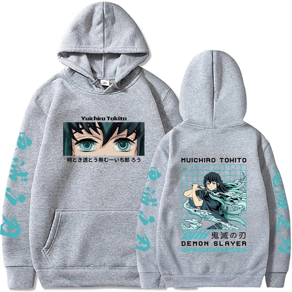 🔥 Demon Slayer Japan Anime Hoodie | Harajuku Muichiro Tokito Graphic Sweatshirt | RYŪZAN 🔥