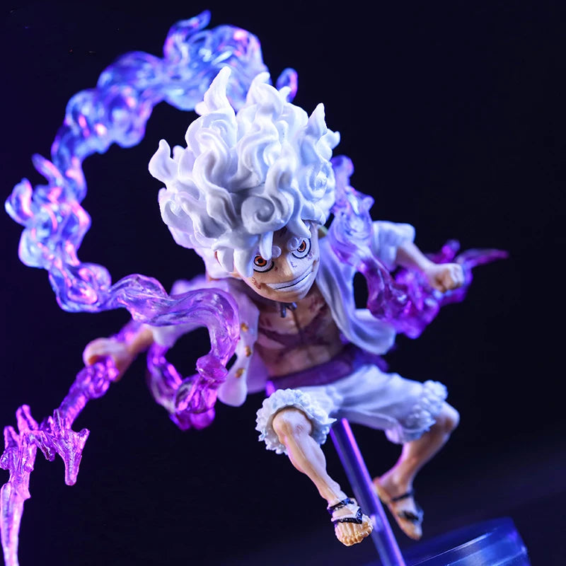 One Piece Luffy Gear 5 Action Figure - Sun God Nika | 10cm PVC Anime Figurine