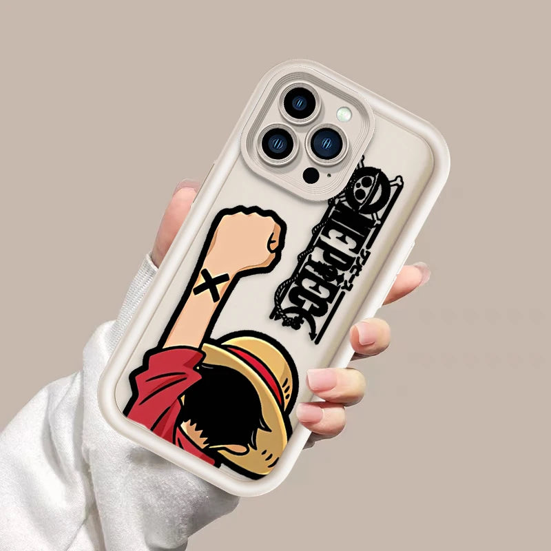 🏴‍☠️ One Piece Anime Soft Eye Ladder Phone Case for iPhone 15/14/13/12/11 Series 📱