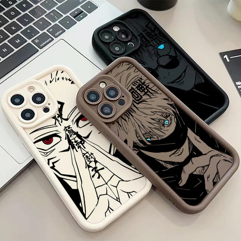 👁️‍🗨️ Jujutsu Kaisen Soft Eye Ladder Phone Case for iPhone 15/14/13/12/11 Series 📱