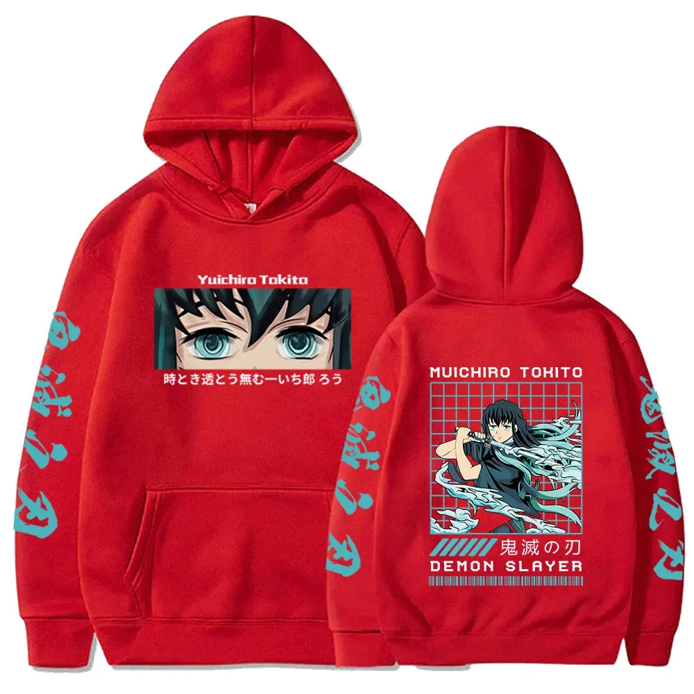 🔥 Demon Slayer Japan Anime Hoodie | Harajuku Muichiro Tokito Graphic Sweatshirt | RYŪZAN 🔥