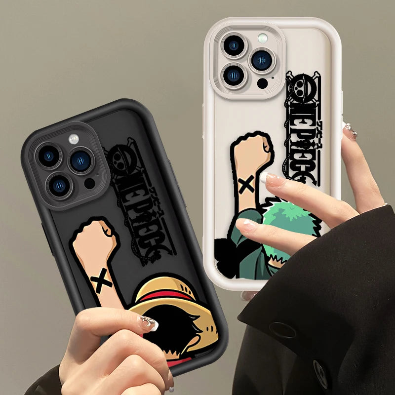 🏴‍☠️ One Piece Anime Soft Eye Ladder Phone Case for iPhone 15/14/13/12/11 Series 📱