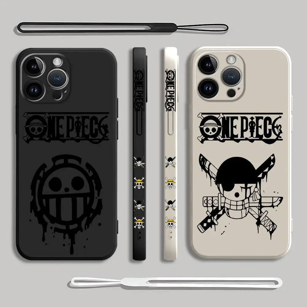 🍃 O-Ones Piece Anime Phone Case for iPhone 15/14/13/12/11 Series 🎨