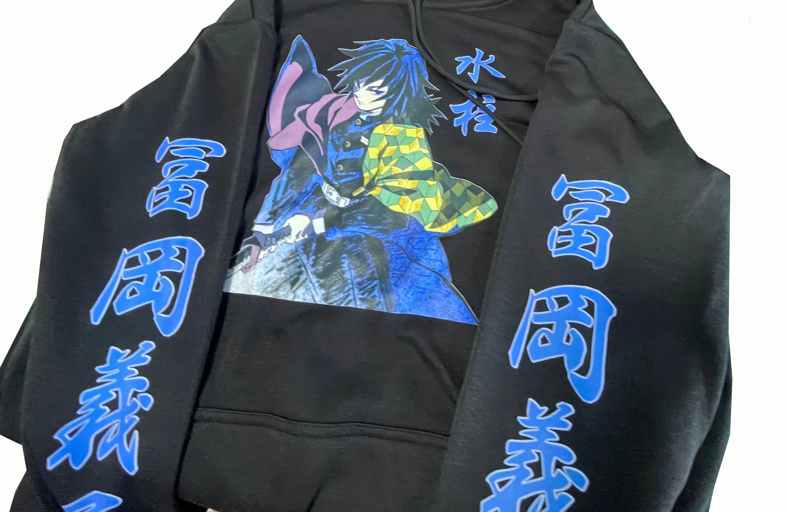 🔵 Demon Slayer Tomioka Giyuu Plus Size Hoodie | RYŪZAN Winter Collection 🐉