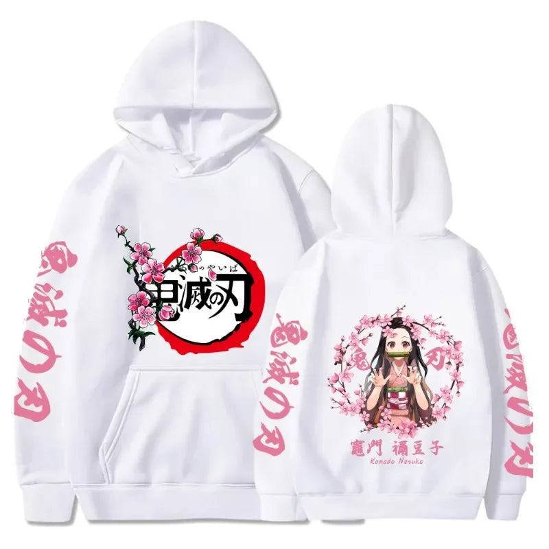 🌸 Demon Slayer Kamado Nezuko Hoodie | RYŪZAN Casual Streetwear Pullover 🎋