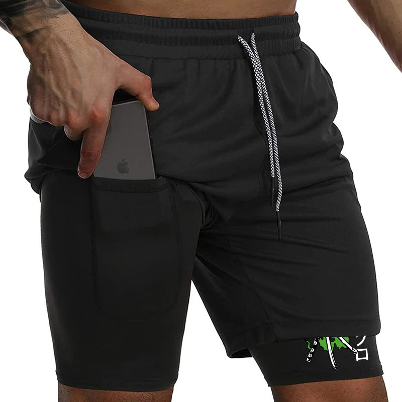 🏃‍♂️ 2-in-1 Running Shorts for Men | RYŪZAN Compression Gym Shorts with Phone Pocket & Towel Loop 🎽