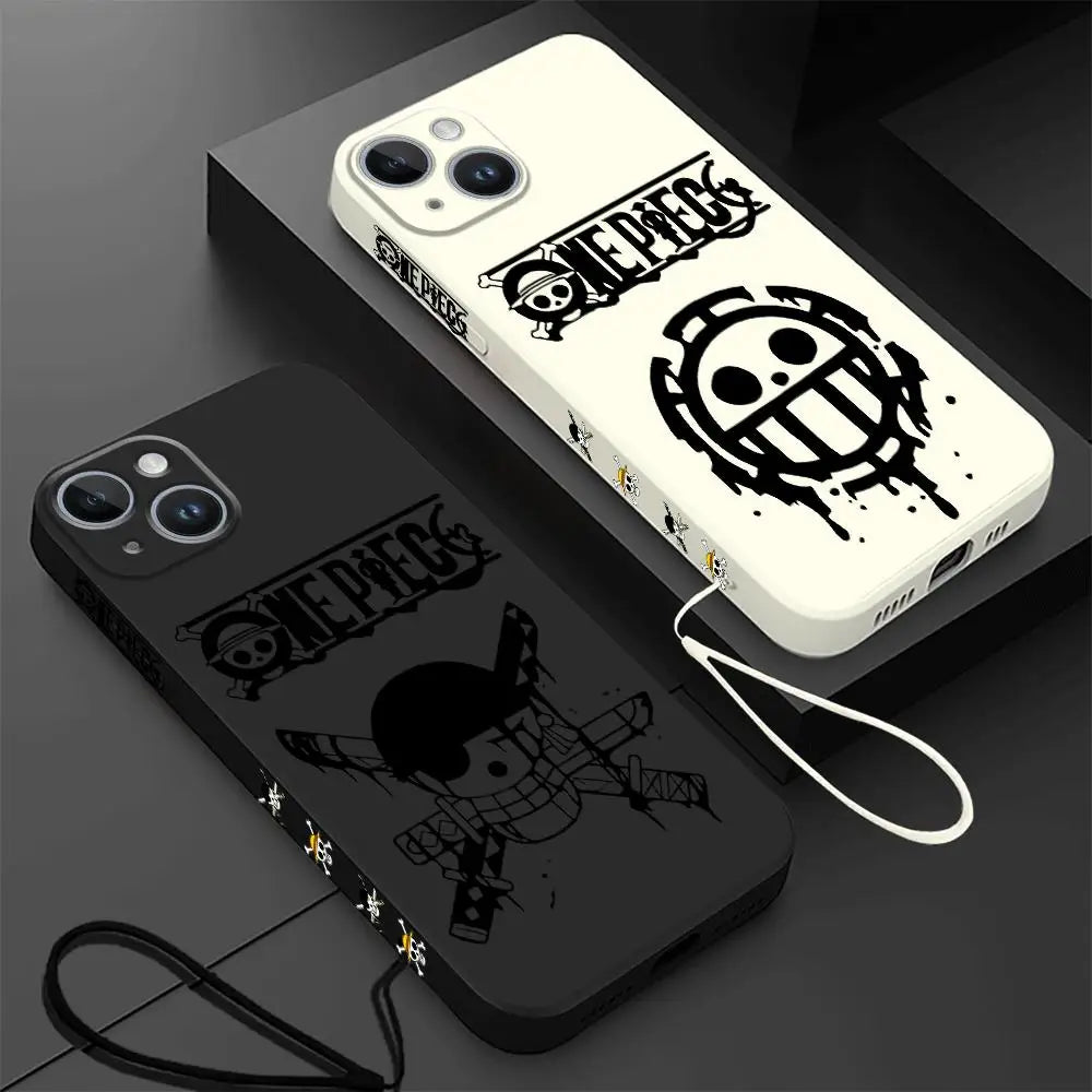 🍃 O-Ones Piece Anime Phone Case for iPhone 15/14/13/12/11 Series 🎨