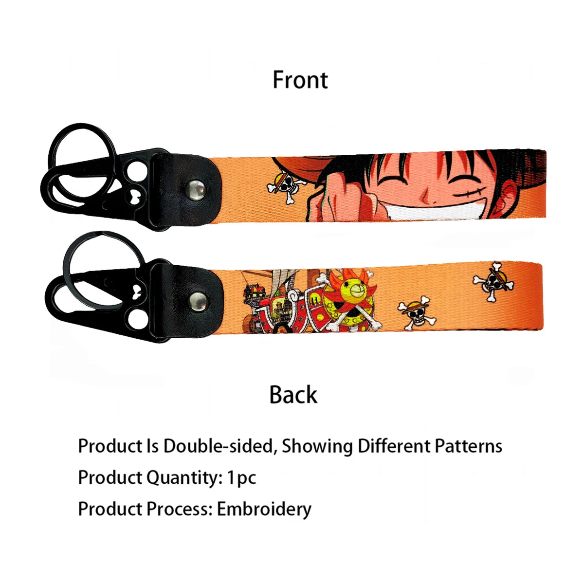 🔥 RYŪZAN One Piece Eagle Beak Keychain Lanyard | Anime Badge Holder &amp; USB Pendant 🎒