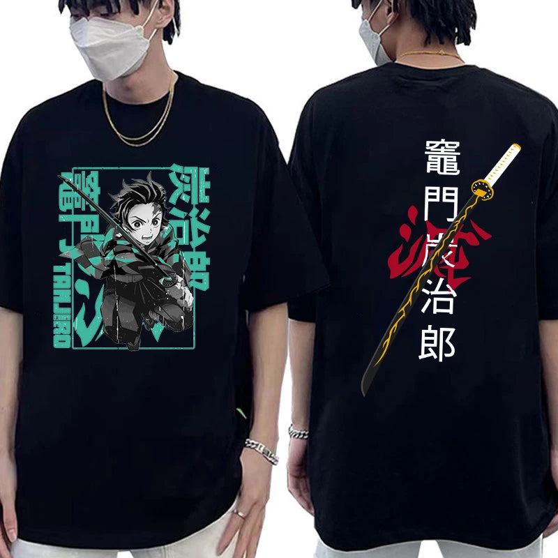 🔥 Hot Fashion Kamado Tanjirou Printed T-Shirts | Anime Graphic Tee for Men & Women 🌸